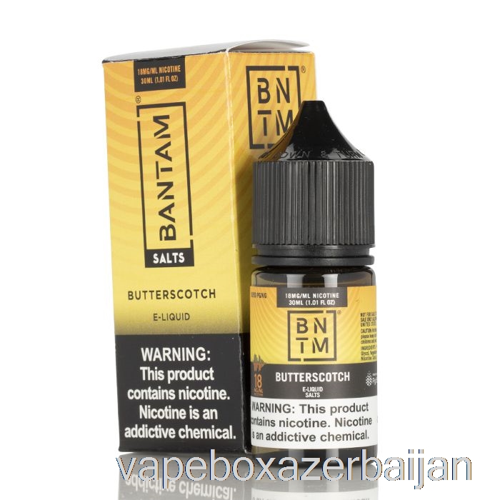 E-Juice Vape Butterscotch SALTS - Bantam Vape - 30mL 36mg